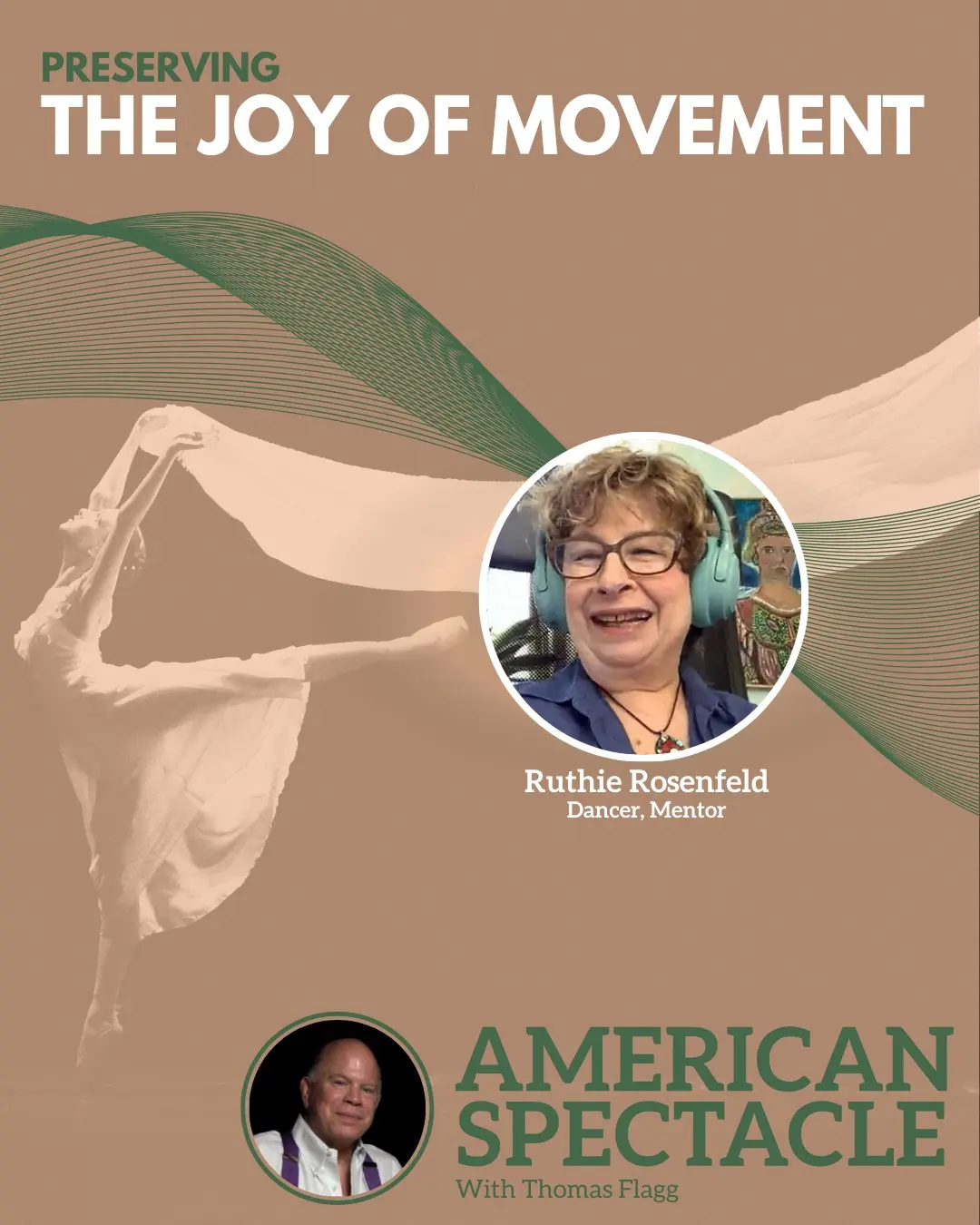 🎥 American Spectacle Episode 12: A Life in Dance and Dedication with Ruthie Rosenfeld

What does it look like to devote a lifetime to movement, mentorship, and meaningful community?
In this uplifting episode, Tom Flagg sits down with beloved dancer, educator, and mentor Ruthie Rosenfeld to explore her decades-long commitment to the arts. From nurturing young performers to preserving the joy of dance across generations, Ruthie shares reflections from a career rooted in passion, purpose, and generosity. Her story is a testament to the impact one person can make simply by showing up with heart.

🎧 Interested in learning more? Episode 12 is now available on Youtube

📗And don’t forget to order your copy of The Dressing Drink! TheDressingDrink.net

#AmericanSpectacle #RuthieRosenfeld #DancePodcast #ArtsEducation #TheDressingDrink #SpaceCoast #BrevardCounty